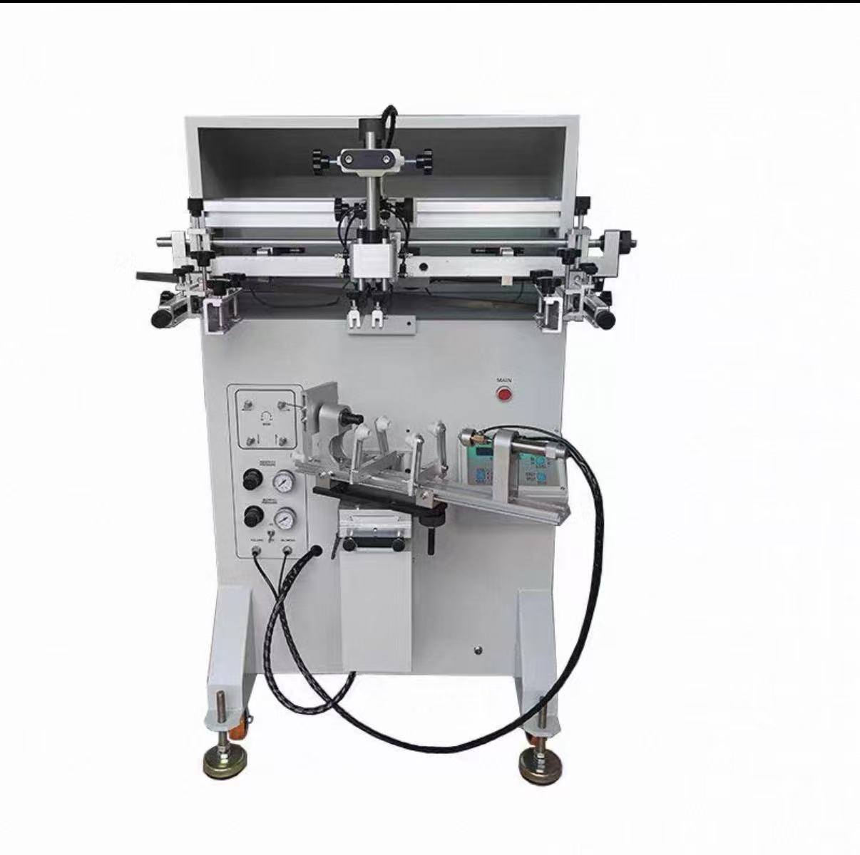 Curved surface screen printing machine for cylindrical workpiece printing
