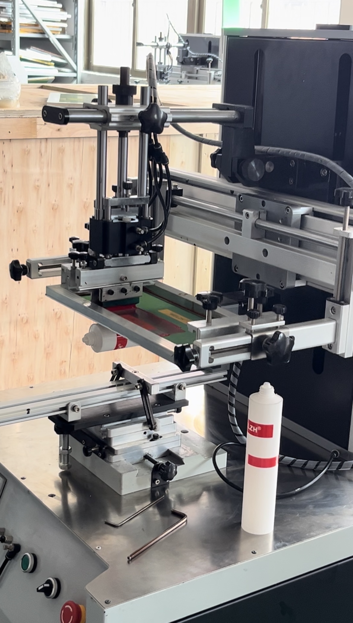 Pad printing machine mechanical assembly
